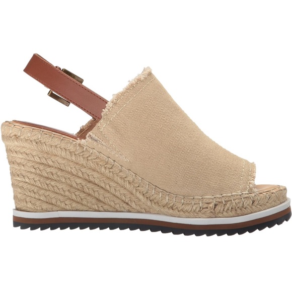 Never Worn Tommy Hilfiger Yolanda Espadrille Wedge Sandals-Tan Size 7.5 - Picture 4 of 8